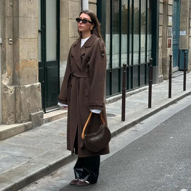 R&B | Wolliger Mid-Length/Kurzer Trenchcoat