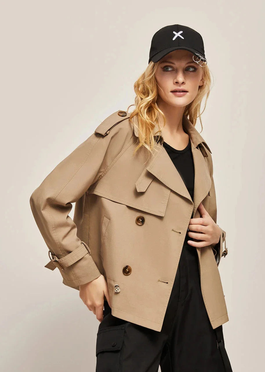 R&B | Doppelreihiger Trenchcoat für Damen - formelle und lässige Jacke