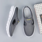 R&B Damen Slip-On-Pantoletten aus Mesh mit seitlichen Ausschnitten