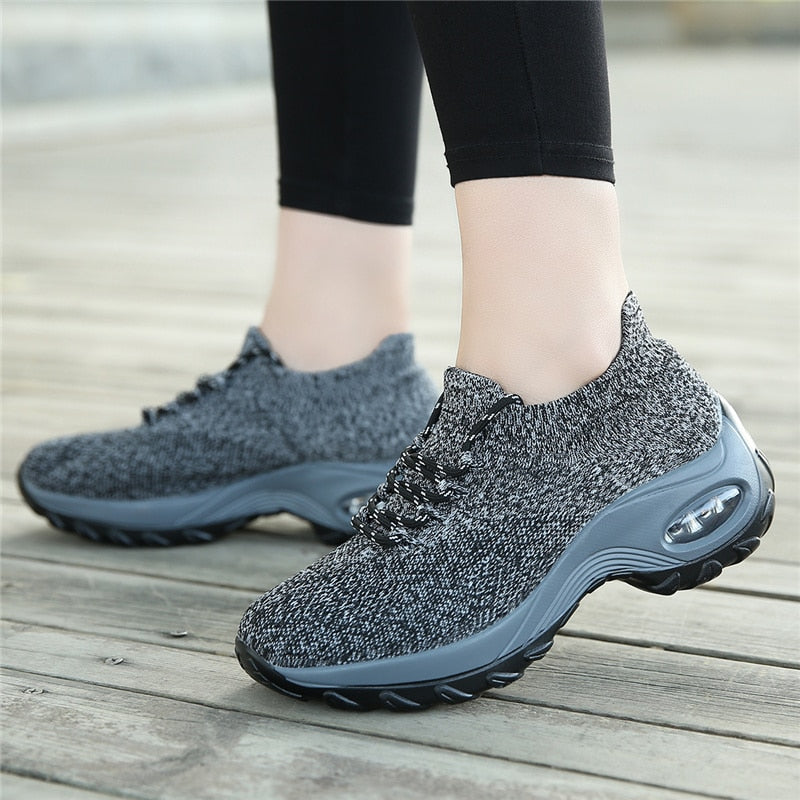 Schwarze StrickAirSneaker R&B
