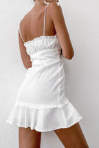 R&B | Weiße Sommerkleid mit Schnürung