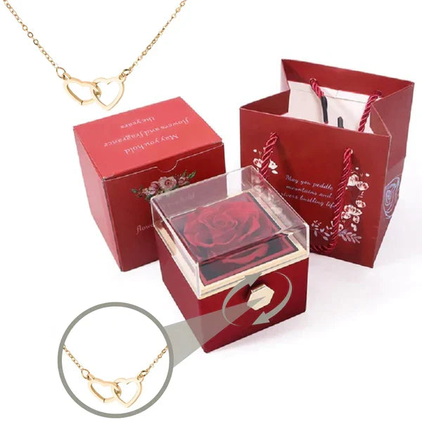 EB| Rosenbox mit Halskette perfekt für den Valentinstag