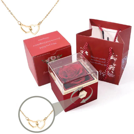R&B| Rosenbox mit Halskette perfekt für den Valentinstag