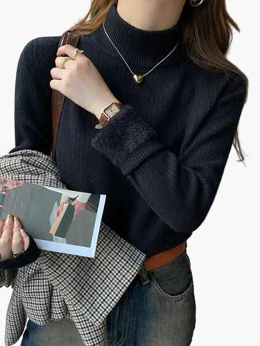 R&B | Rollkragenpullover Basic Strick Langarm für Alltag und Büro