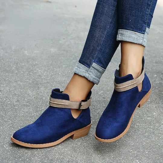 R&B | Stiefeletten mit Verstellbarem Riemen und Spitzer Zehe