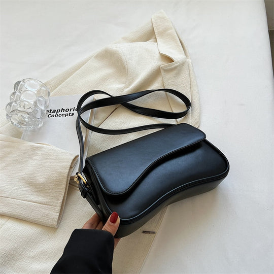 R&B | Vintage Leder Crossbody-Taschen Kleine Umhängetasche Stilvolle Armpit Handtaschen und Geldbörsen