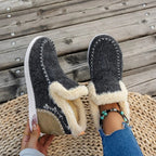 R&B | Stiefeletten Kunstfellfutter Filztextur Flache Sohle Lässige Passform