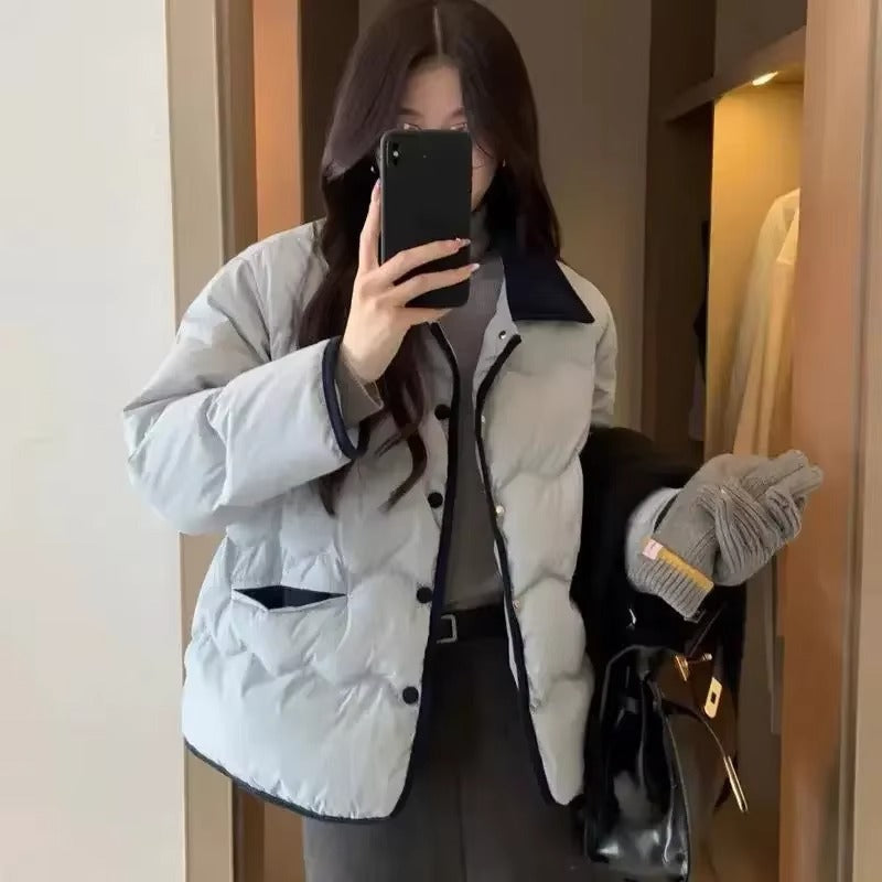 R&B | Steppjacke mit Kragen und Knopfleiste
