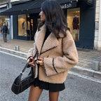 R&B | Fleece Jacke Beige Warm und Bequem