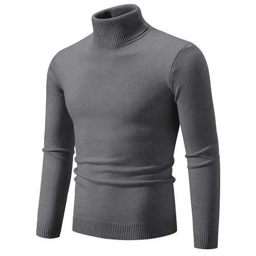 R&B - Stilvoller Rollkragen Einfarbiger Herbstpullover für Männer