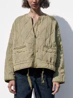 Oversized Vintage Gepolsterte Damenjacke