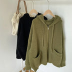 R&B | Oversized Strick Damenpullover mit Reißverschluss