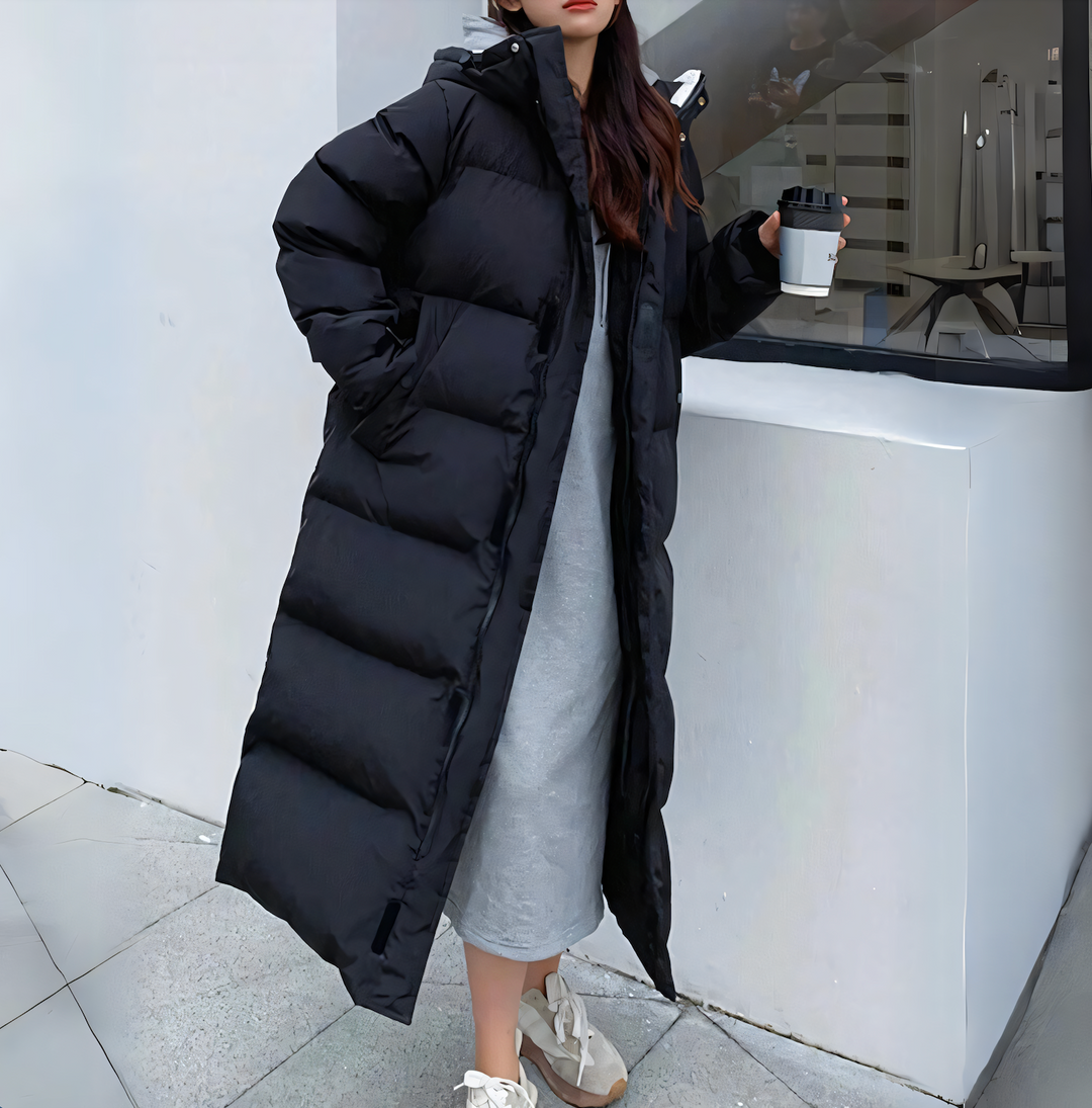 R&B | Damen Puffer Winterjacke mit Kapuze
