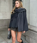 R&B | Jacke mit Schal Bequem und Warm Perfekt für Den Winter