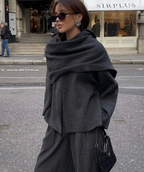 R&B | Jacke mit Schal Bequem und Warm Perfekt für Den Winter
