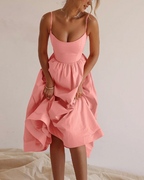Midi-Kleid mit Spaghettiträgern | Marie