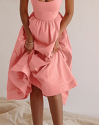 Midi-Kleid mit Spaghettiträgern | Marie