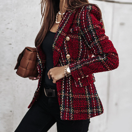 R&B | Eleganter Karierter Blazer