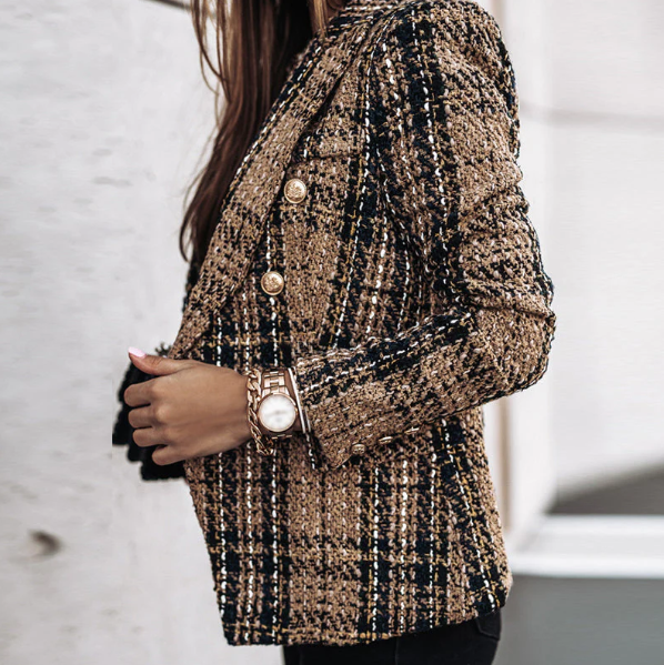 R&B | Eleganter Karierter Blazer