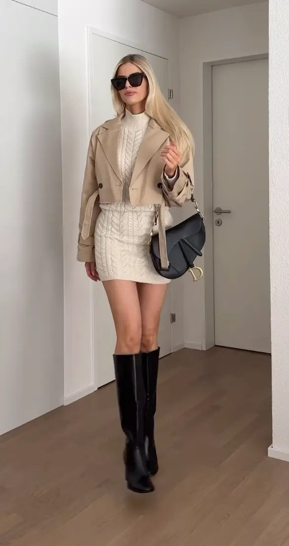 R&B | Gekürzter Trenchcoat