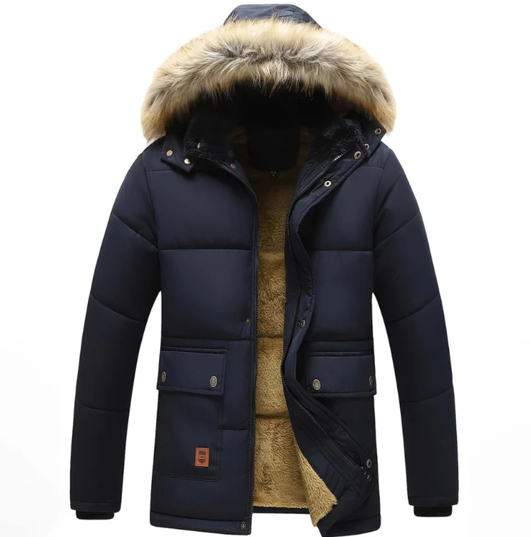 R&B | Herren Winterjacke – Gepolsterte Kapuzenparka