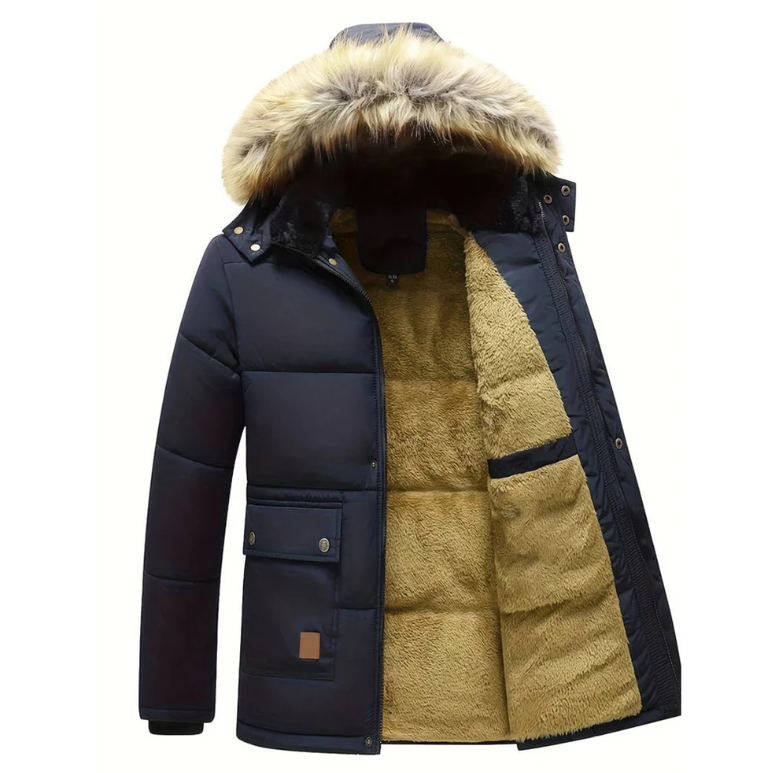 R&B | Herren Winterjacke – Gepolsterte Kapuzenparka