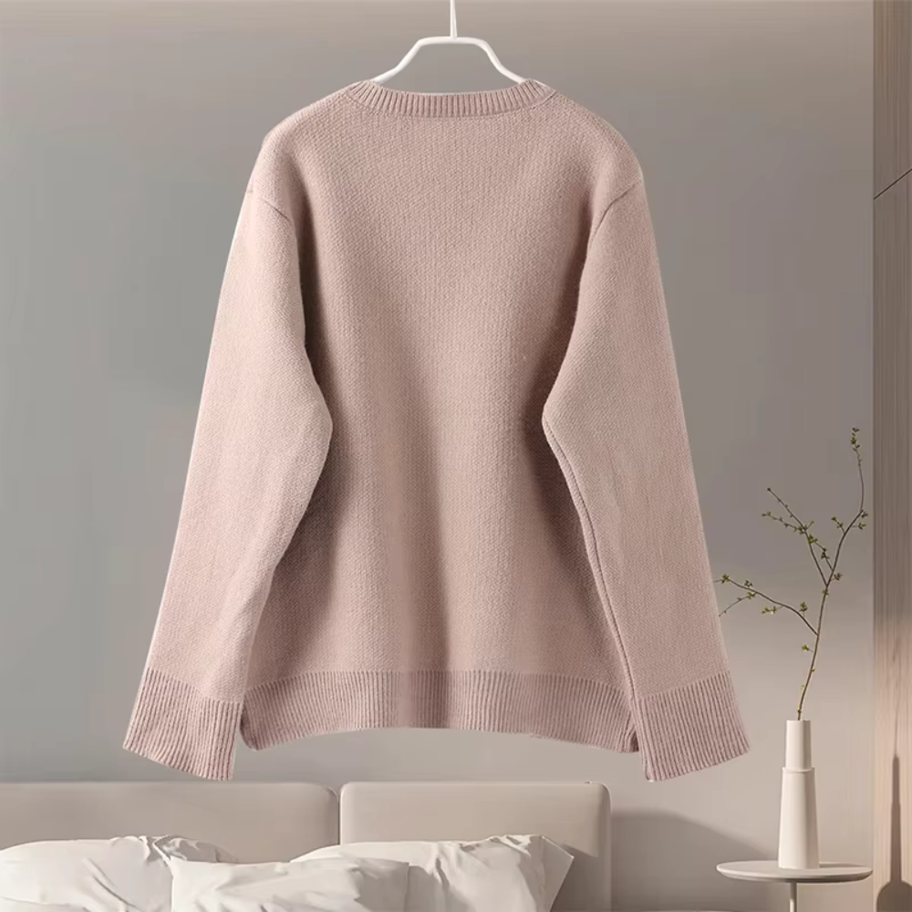 R&B | Strickjacke Damen mit Rundhalsausschnitt