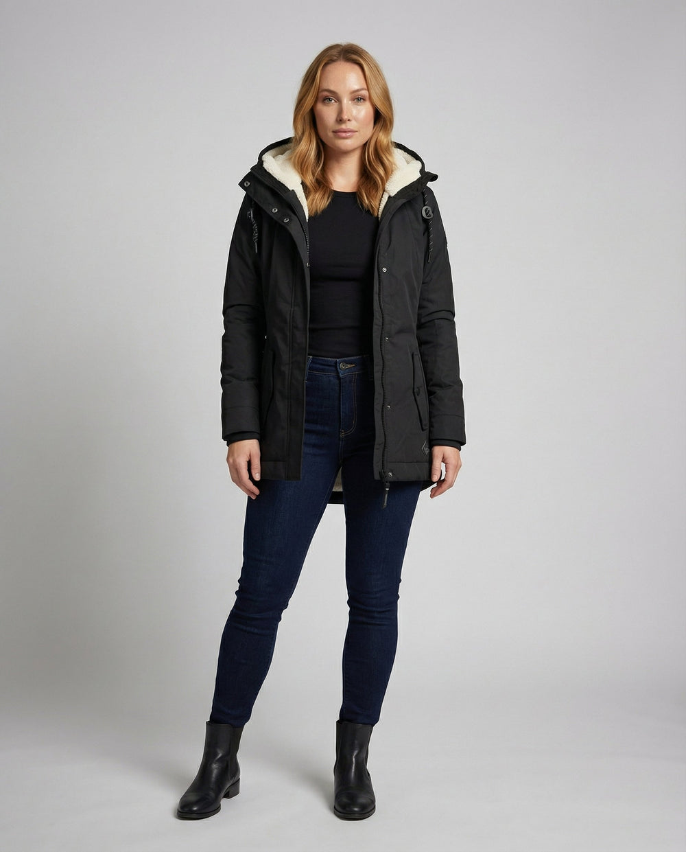 Lange Gefütterte Winterjacke Damen | R&B