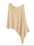 Damen Elegantes Poncho-Stola aus feinem Strickmaterial R&B