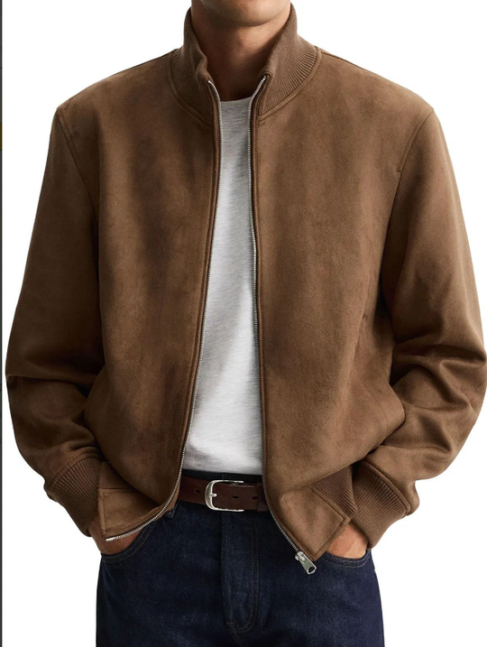 Herren hochwertige Wildlederjacke im modernen Schnitt R&B