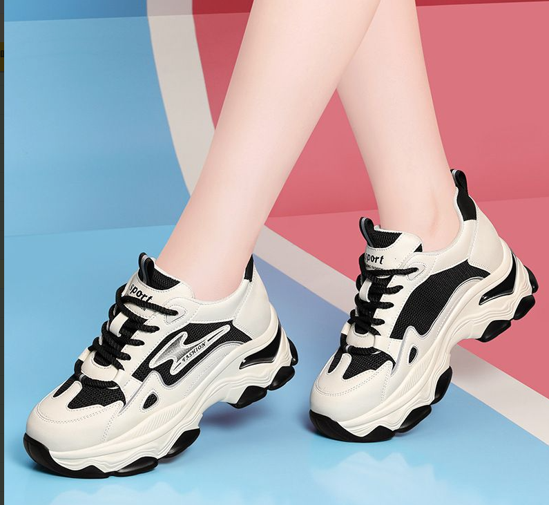 Damen Chunky Lauf-Sneaker mit hochdämpfender Sohle und atmungsaktivem Obermaterial R&B
