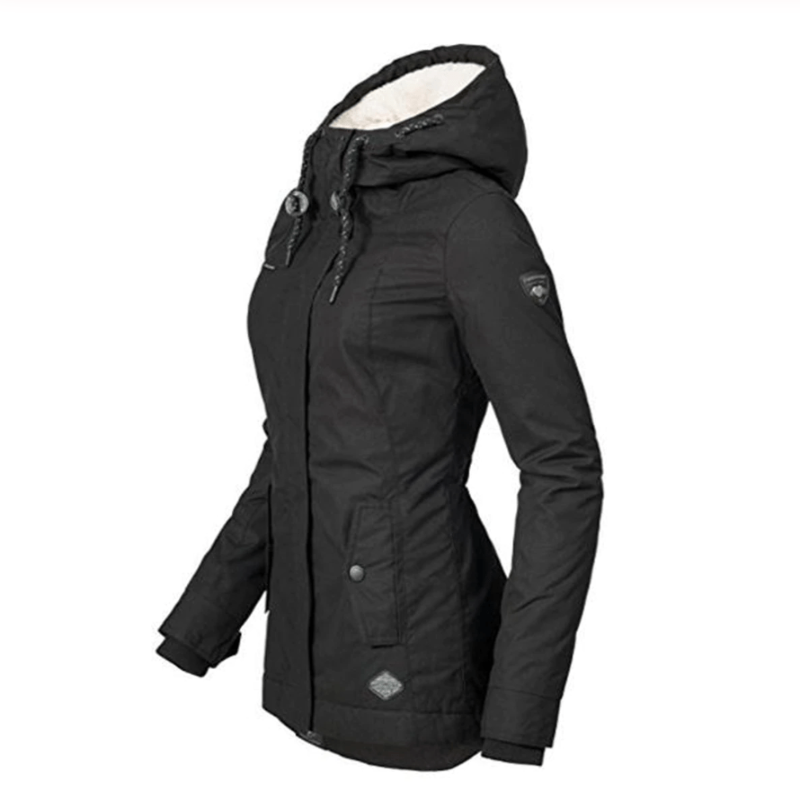 R&B | Winterjacke mit Kapuze für Damen - gestepptes Winterjacke