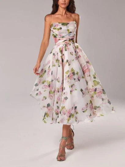 R&B | Elegantes Blumen Midi Kleid