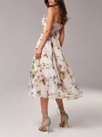 R&B | Elegantes Blumen Midi Kleid