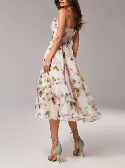 R&B | Elegantes Blumen Midi Kleid