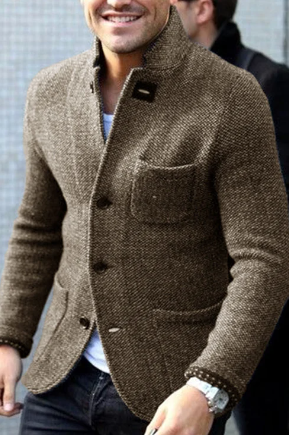 R&B | Herren Button-Down Freizeitjacke