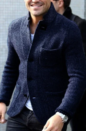 R&B | Herren Button-Down Freizeitjacke