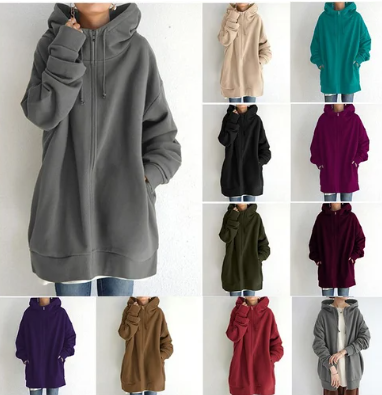 R&B | Damen-Hoodie mit Reißverschluss für Herbst/Winter