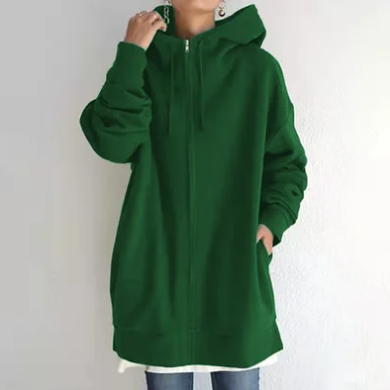R&B | Damen Hoodie mit Kapuze und Reißverschluss für Herbst Winter