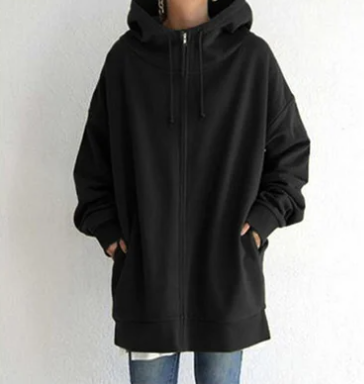 R&B | Damen Hoodie mit Kapuze und Reißverschluss für Herbst Winter