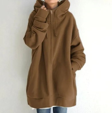 R&B | Damen Hoodie mit Kapuze und Reißverschluss für Herbst Winter