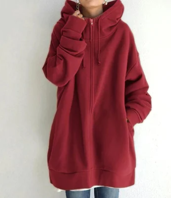 R&B | Damen Hoodie mit Kapuze und Reißverschluss für Herbst Winter