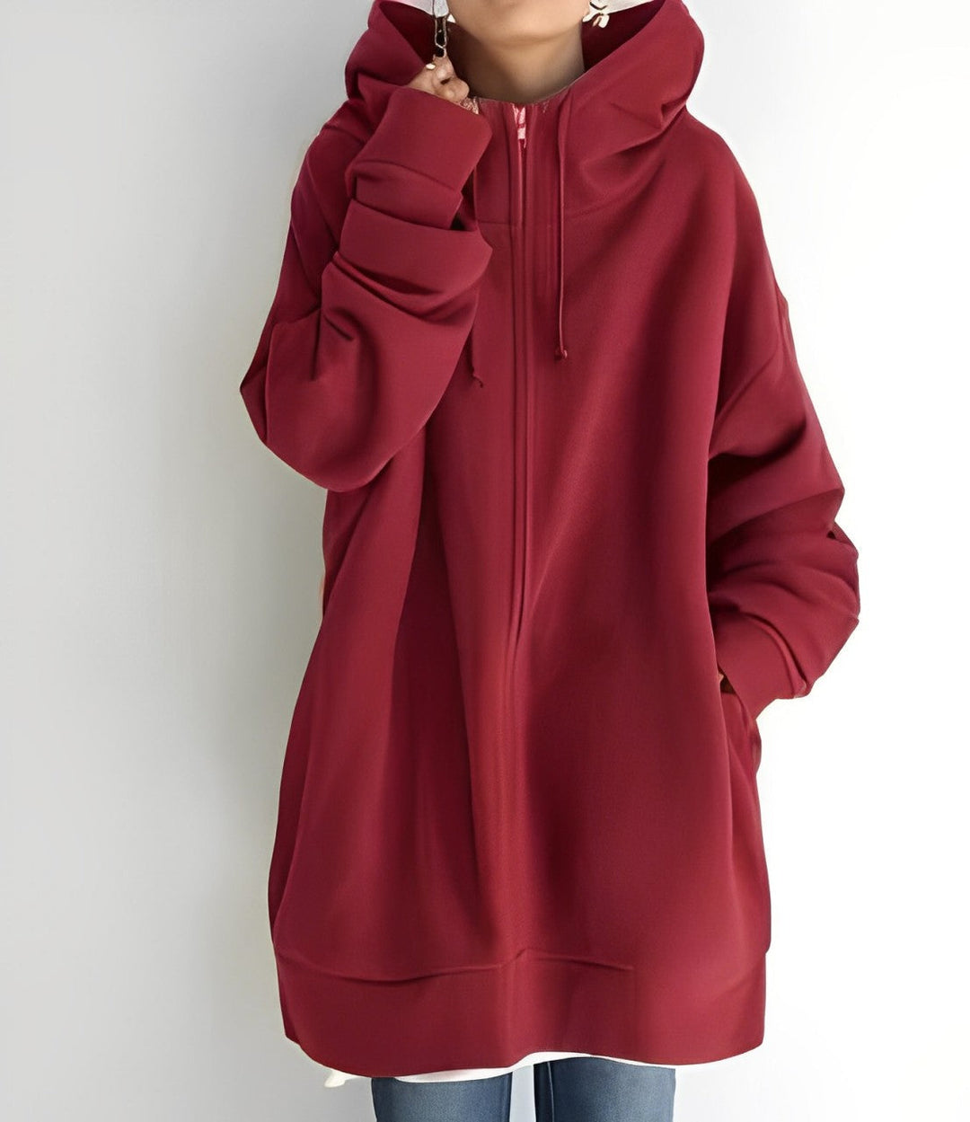 R&B | Fleece-Hoodie mit Reißverschluss