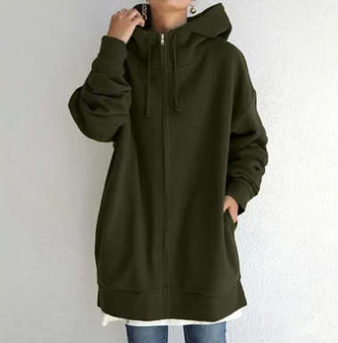 R&B | Damen Hoodie mit Kapuze und Reißverschluss für Herbst Winter