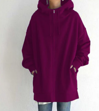 R&B | Damen Hoodie mit Kapuze und Reißverschluss für Herbst Winter