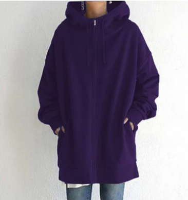 R&B | Damen Hoodie mit Kapuze und Reißverschluss für Herbst Winter