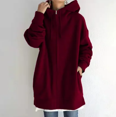 R&B | Damen Hoodie mit Kapuze und Reißverschluss für Herbst Winter