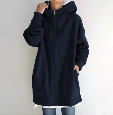 R&B | Damen Hoodie mit Kapuze und Reißverschluss für Herbst Winter