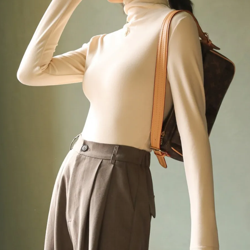R&B - Samt Rollkragenpullover für Frauen