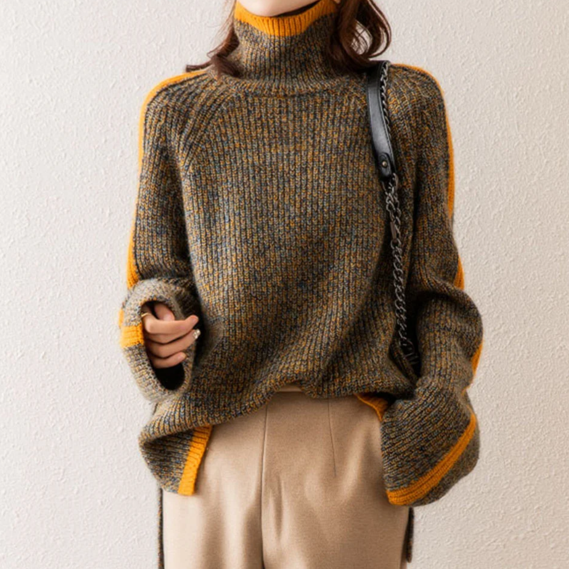 EB | Gestrickter Rollkragenpullover